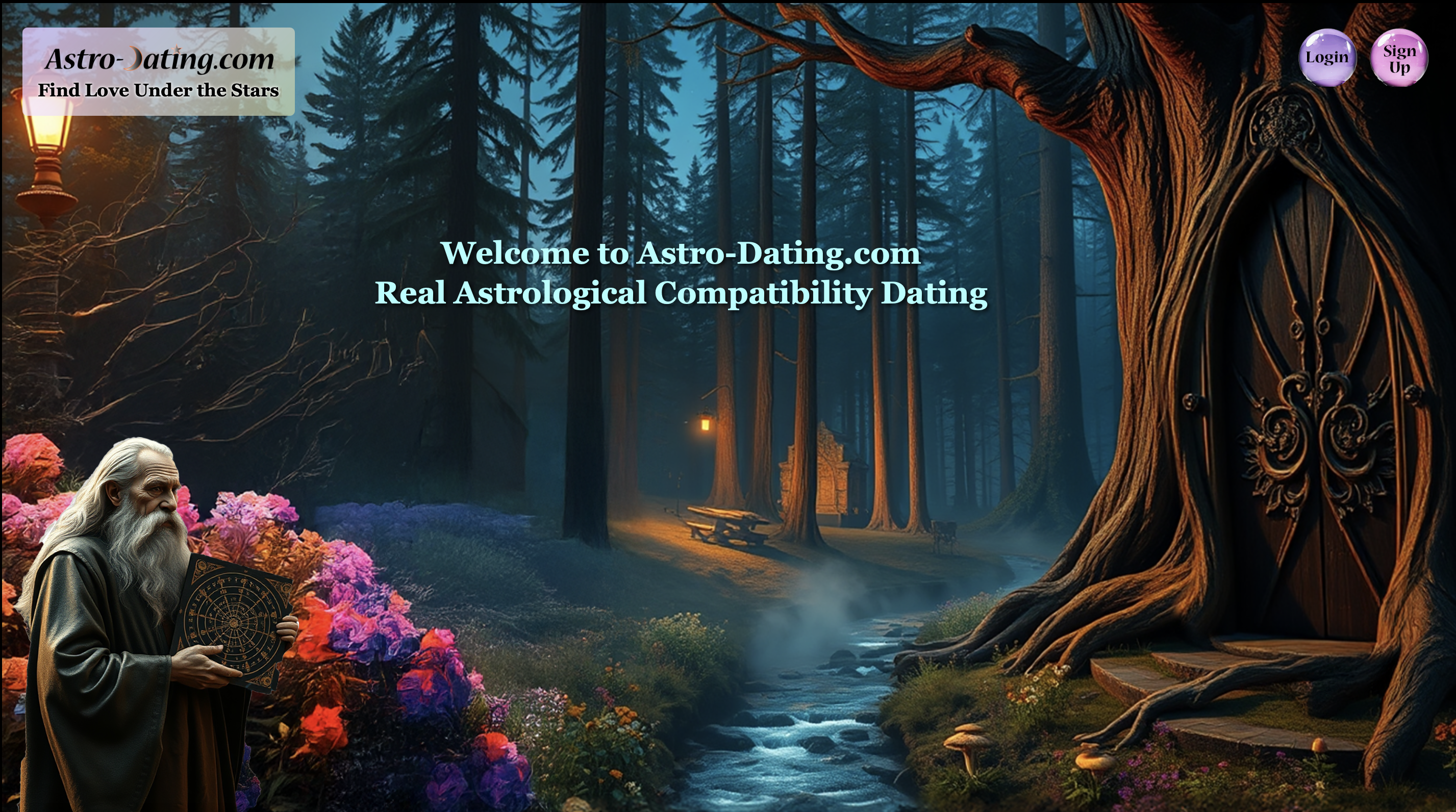 Screenshot of the Astro-Dating.com home page
