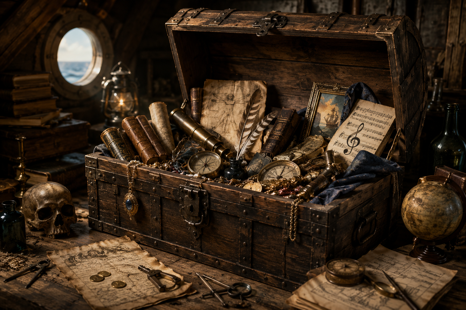 An old treasure chest filled with fascinating discoveries